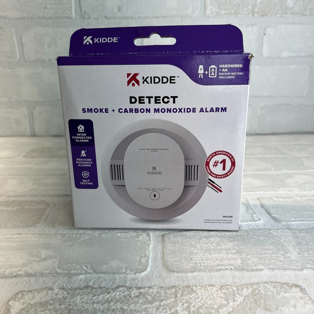 Kidde 30CUAR Detect Smoke + Carbon Monoxide Alarm-‎ Hardwired + AA Battery. New.